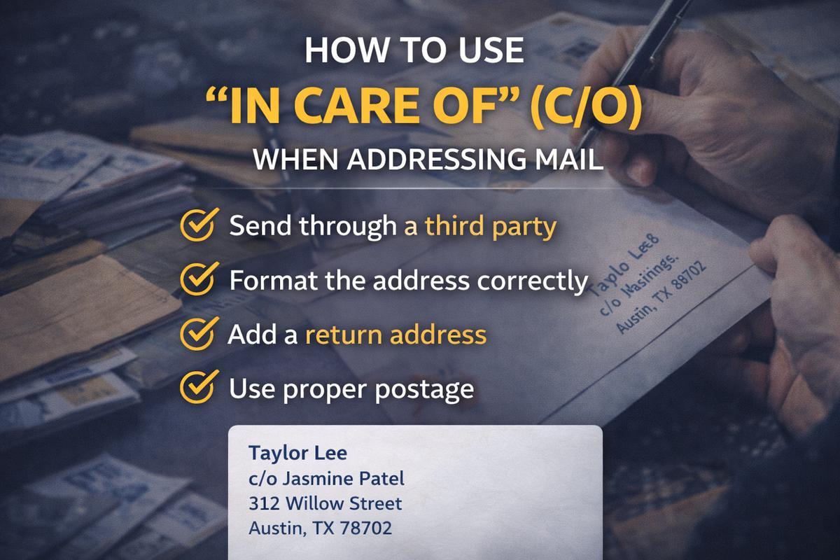 How to Use “In Care Of” (C/O) Correctly When Addressing Mail ...